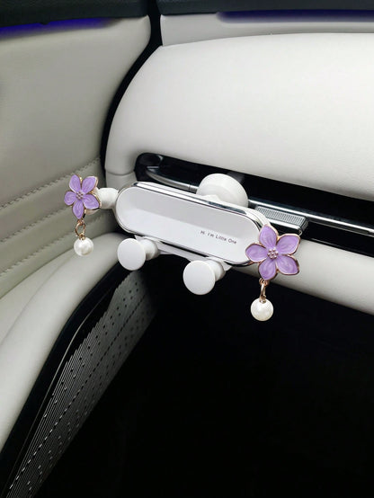 Cute Flower Car Phone Holder, Creative Car Air Vent Navigation Phone Mount, Car Phone Holder, Car Phone Fixed Mount
