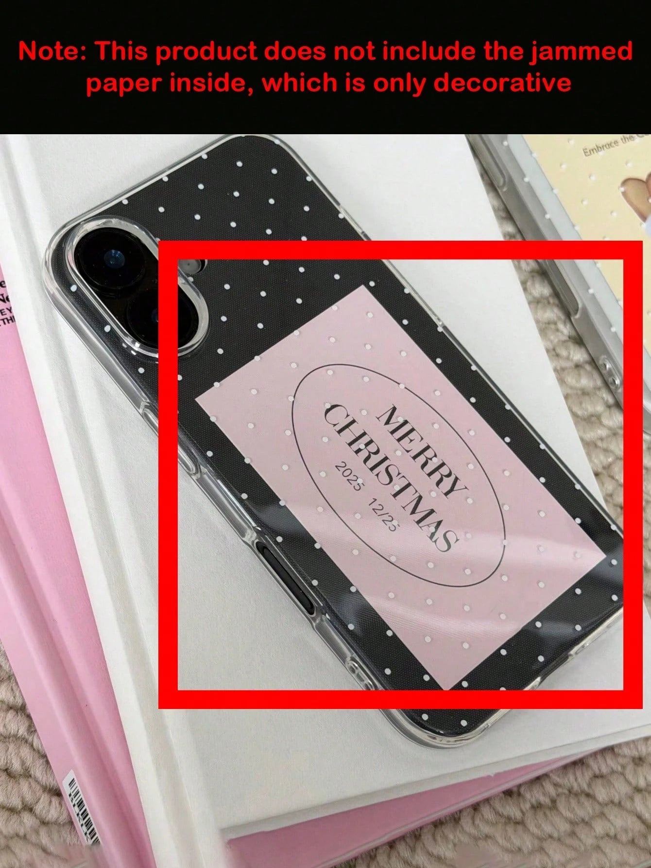 Cute Polka Dot Fashion Phone Case Red Apple Dessert Illustration Shiny Starry Transparent Phone Case, Compatible With 17 Pro Max/16/15/14/13/12 Pro Max/11, Cute Dreamy Shiny Shock-Proof Protective Cov