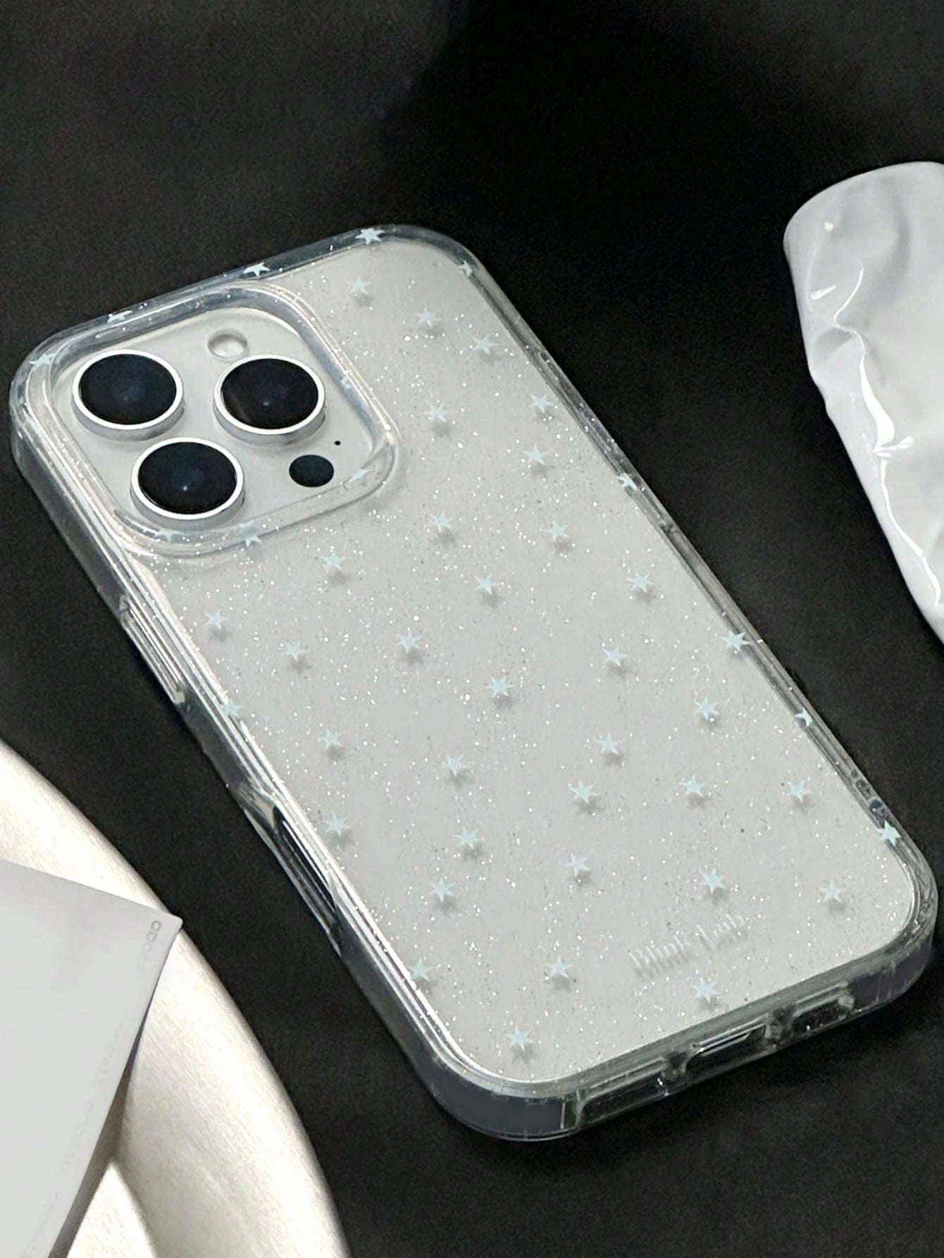 Cute Polka Dot Fashion Phone Case Red Apple Dessert Illustration Shiny Starry Transparent Phone Case, Compatible With 17 Pro Max/16/15/14/13/12 Pro Max/11, Cute Dreamy Shiny Shock-Proof Protective Cov