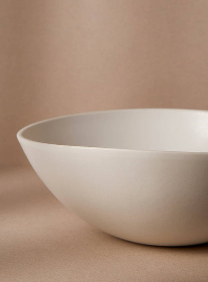 Dadasi Stoneware Serving Bowl, Matte White