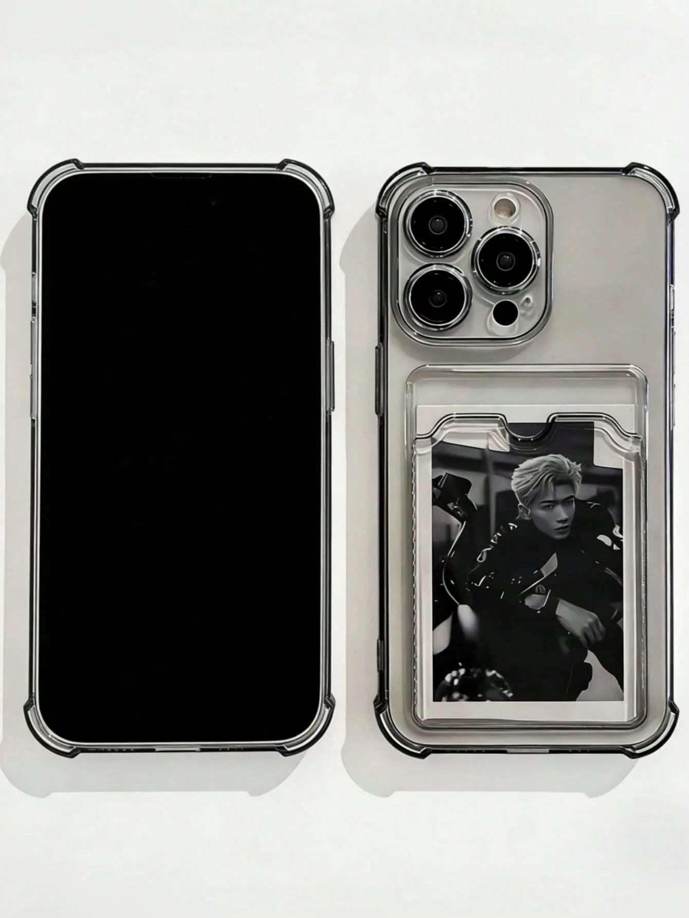 Daily Commute Essential, Durable Transparent TPU Phone Case With Built-In Card Slot, Pearl Butterfly Phone Lanyard, Suitable For Men And Women, Compatible With Apple 17/17 Air/17 Pro/17 Pro Max, 16/15