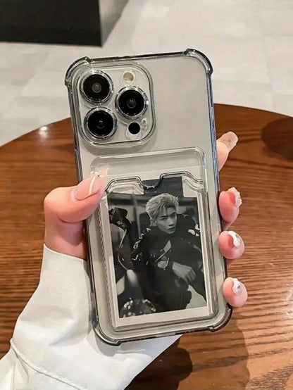 Daily Commute Essential, Durable Transparent TPU Phone Case With Built-In Card Slot, Pearl Butterfly Phone Lanyard, Suitable For Men And Women, Compatible With Apple 17/17 Air/17 Pro/17 Pro Max, 16/15