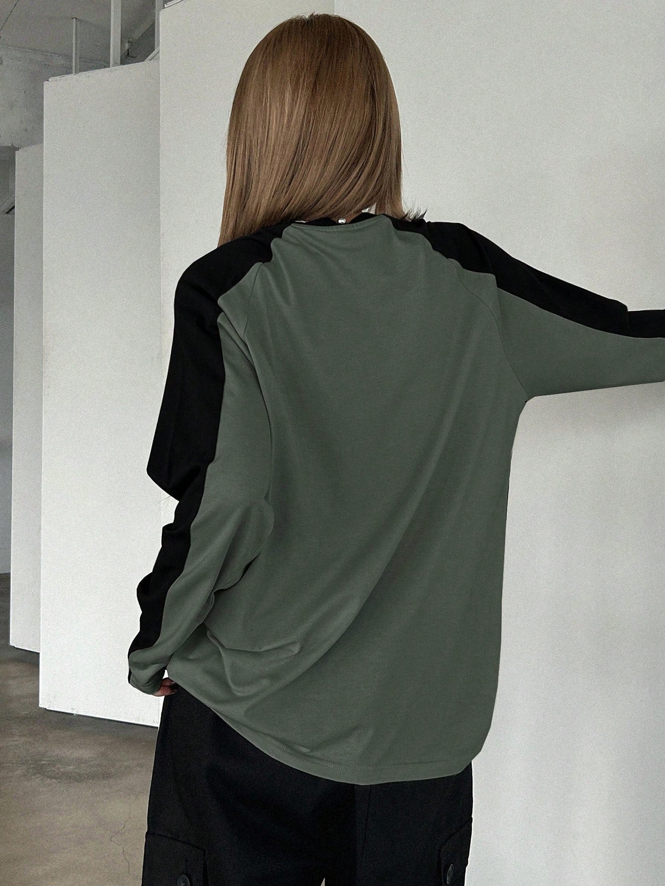 DAZY Color Block Short Sleeve Tee With Star Print And Raglan Sleeves Y2k,Fall Clothes Long Sleeve Women Tops School