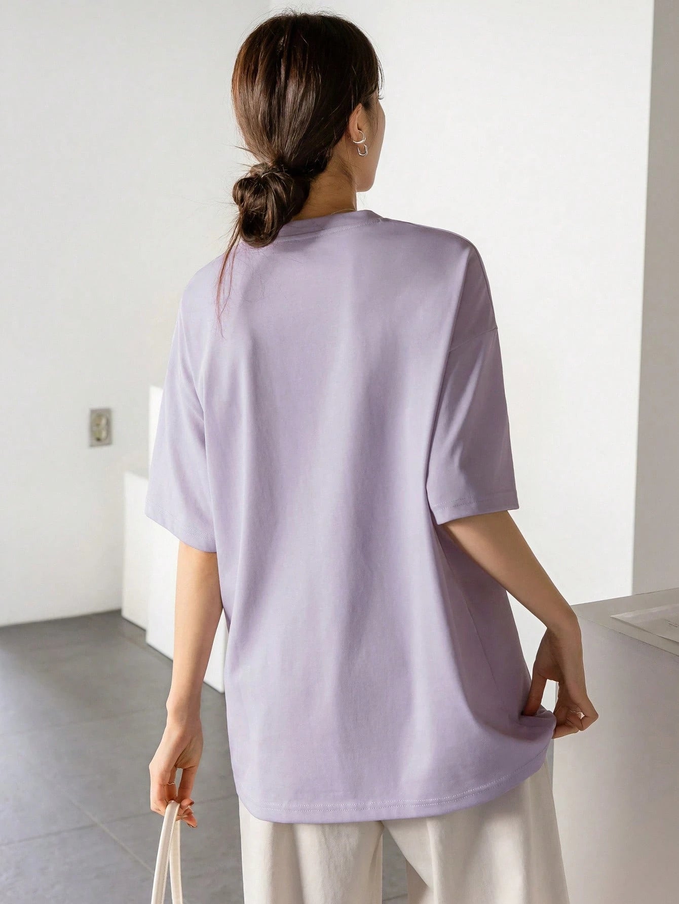 DAZY Slogan Graphic Drop Shoulder Oversized Tee Summer
