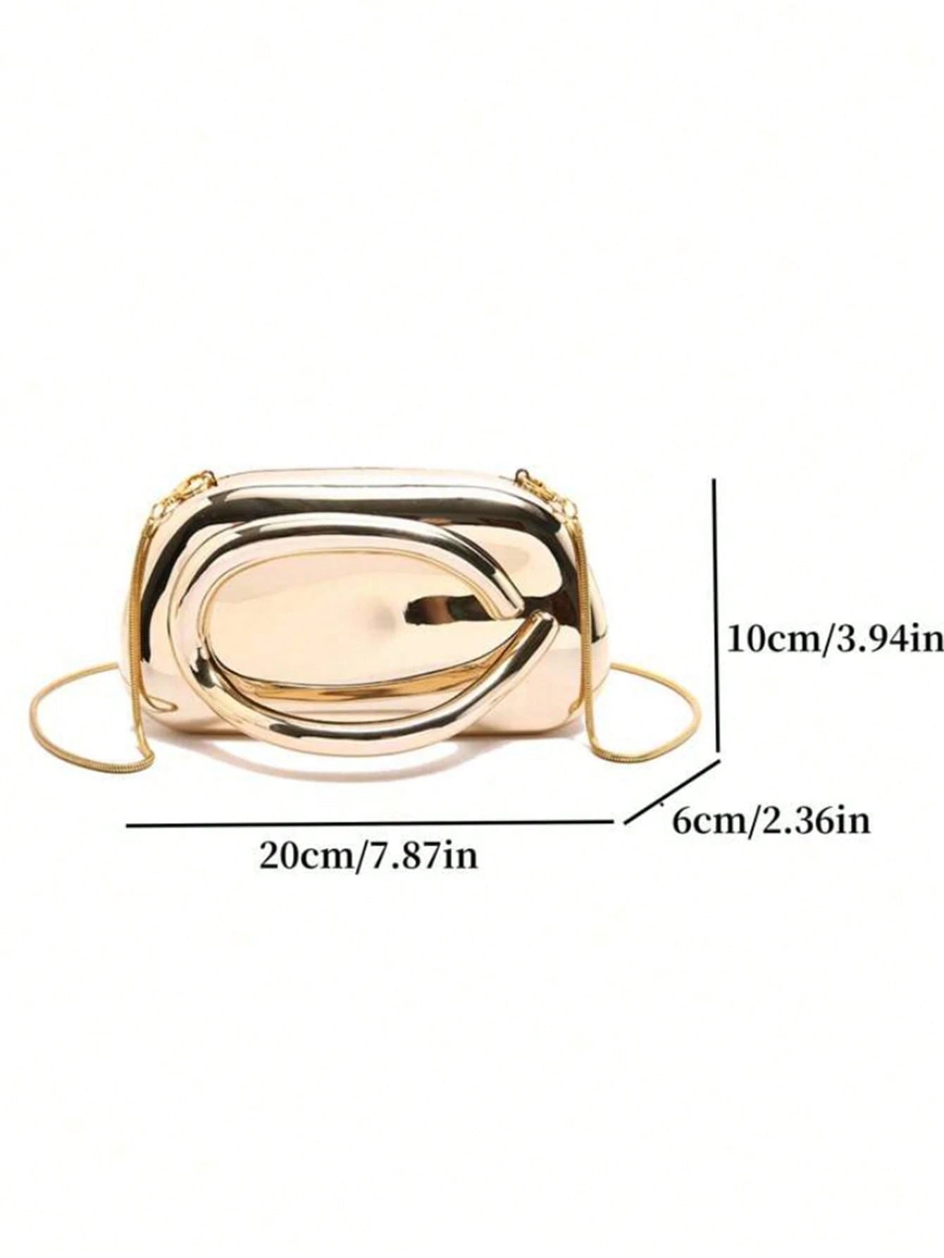 Dedoo 1pc Minimalist Casual Retro Elegant Handbag, Chain Shoulder Crossbody Bag For Party, Sophisticated Compact Clutch Purse For Women