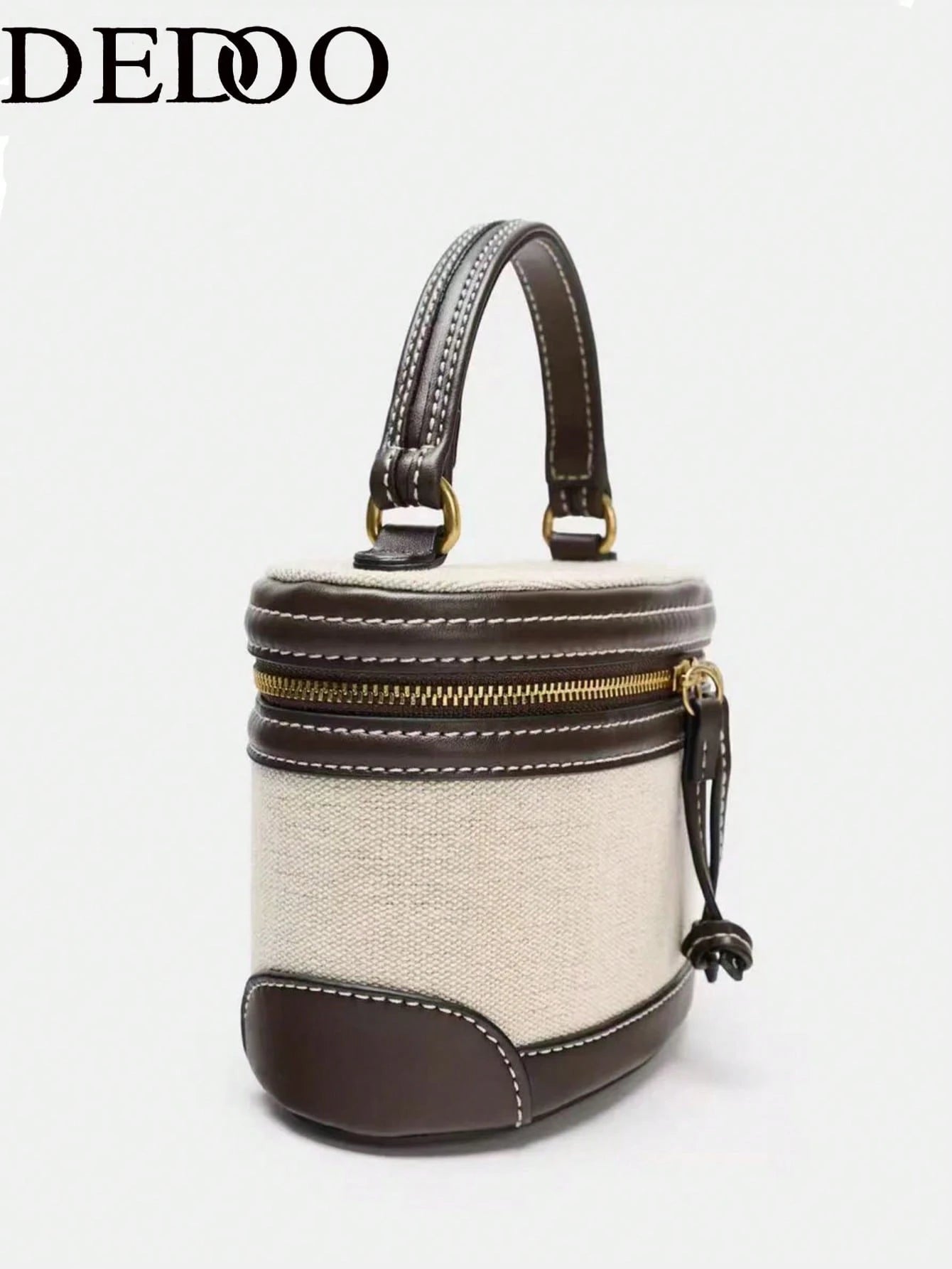 Dedoo 2026 Spring/Summer New European And American Women Canvas Patchwork Shoulder Crossbody Square Bag, Fashion Portable Hard Case Bag For Travel, Party, Shopping, Girlfriend Gift