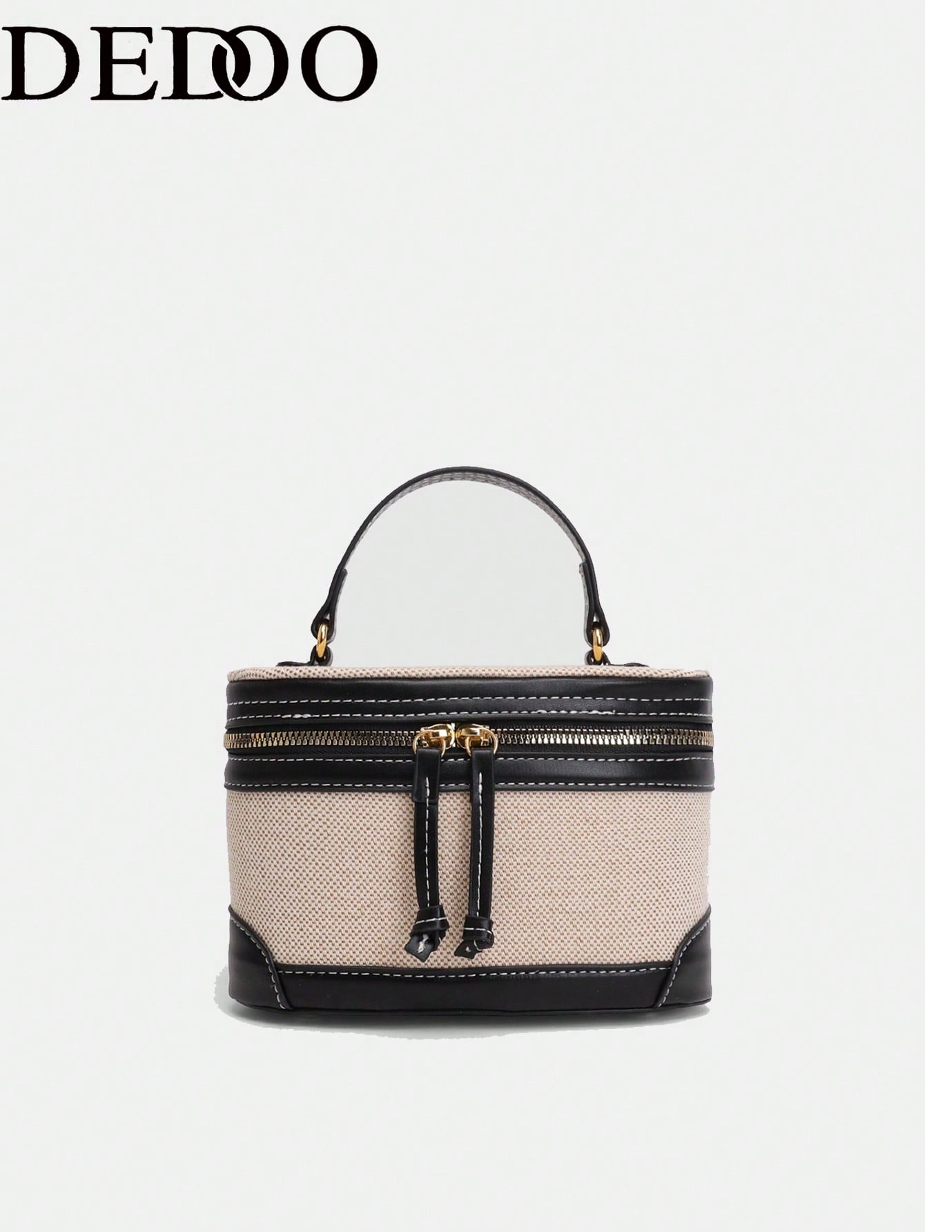 Dedoo 2026 Spring/Summer New European And American Women Canvas Patchwork Shoulder Crossbody Square Bag, Fashion Portable Hard Case Bag For Travel, Party, Shopping, Girlfriend Gift