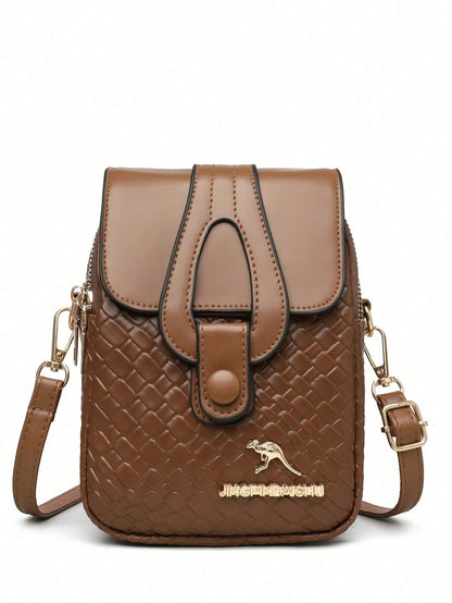 Dedoo Woven Embossed Versatile Women's Shoulder Crossbody Bag, Lightweight Casual Fashionable Commuter And Multi-Purpose Wallet, Suitable As Gift