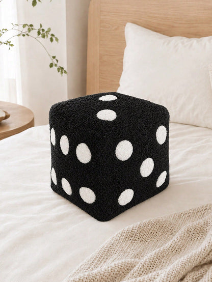 Dice Throw Pillow- A Cute Dice-Shaped Decorative Pillow, Creative And Fun, Looks Exactly Like A Dice, Soft Plush Sofa Cushion, Perfect For Study Time And Game Night, Also A Creative Home Decor Item