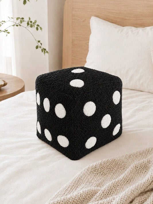 Dice Throw Pillow- A Cute Dice-Shaped Decorative Pillow, Creative And Fun, Looks Exactly Like A Dice, Soft Plush Sofa Cushion, Perfect For Study Time And Game Night, Also A Creative Home Decor Item