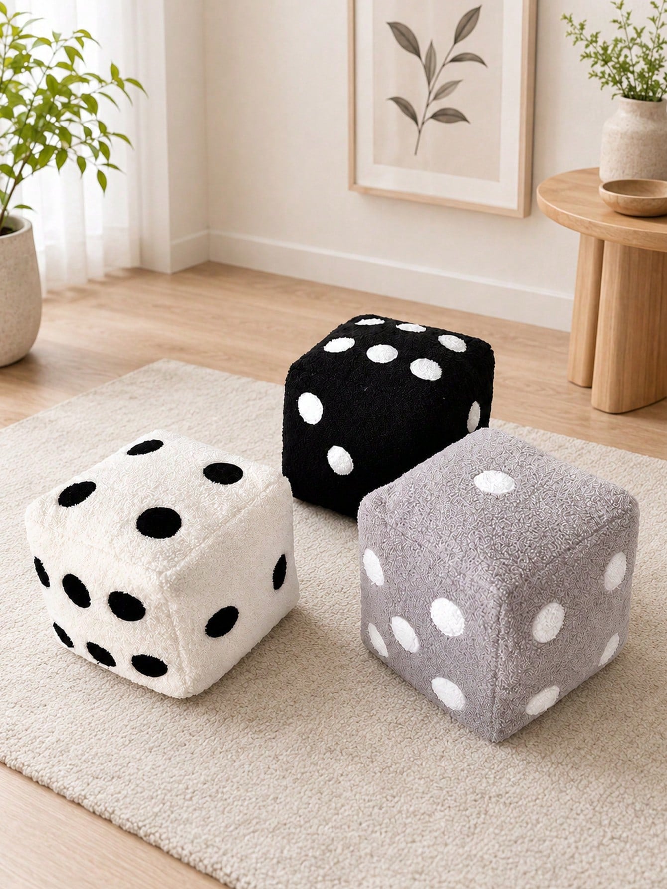 Dice Throw Pillow- A Cute Dice-Shaped Decorative Pillow, Creative And Fun, Looks Exactly Like A Dice, Soft Plush Sofa Cushion, Perfect For Study Time And Game Night, Also A Creative Home Decor Item