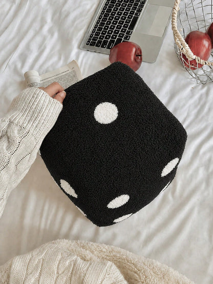 Dice Throw Pillow- A Cute Dice-Shaped Decorative Pillow, Creative And Fun, Looks Exactly Like A Dice, Soft Plush Sofa Cushion, Perfect For Study Time And Game Night, Also A Creative Home Decor Item