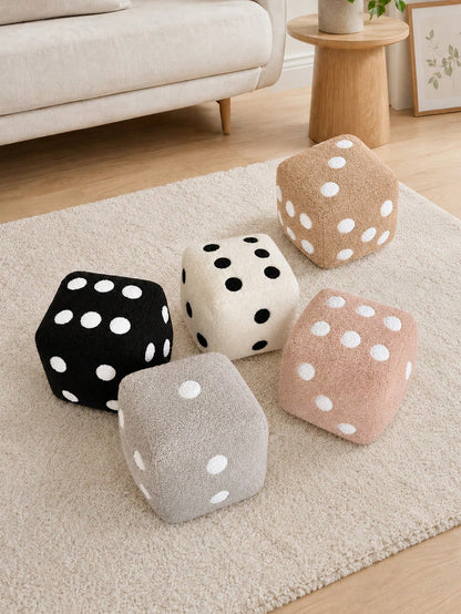 Dice Throw Pillow- A Cute Dice-Shaped Decorative Pillow, Creative And Fun, Looks Exactly Like A Dice, Soft Plush Sofa Cushion, Perfect For Study Time And Game Night, Also A Creative Home Decor Item