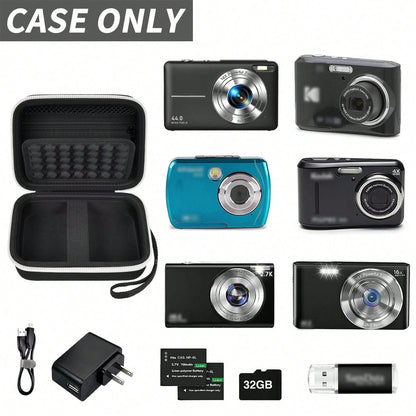 Digital Camera Protective Case Compatible With CAMKORY/Pixpro/VAHOIALD/DSCW800 830/PowerShot 180 190- Case Only (Camera Not Included), Camera Bag
