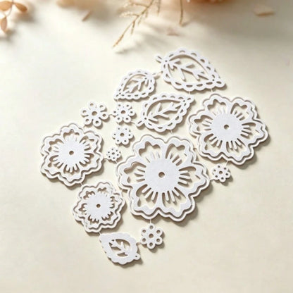 DIY Flower And Leaf Metal Carbon Steel Die Cut Template For Paper Craft, Embossing, And Etching
