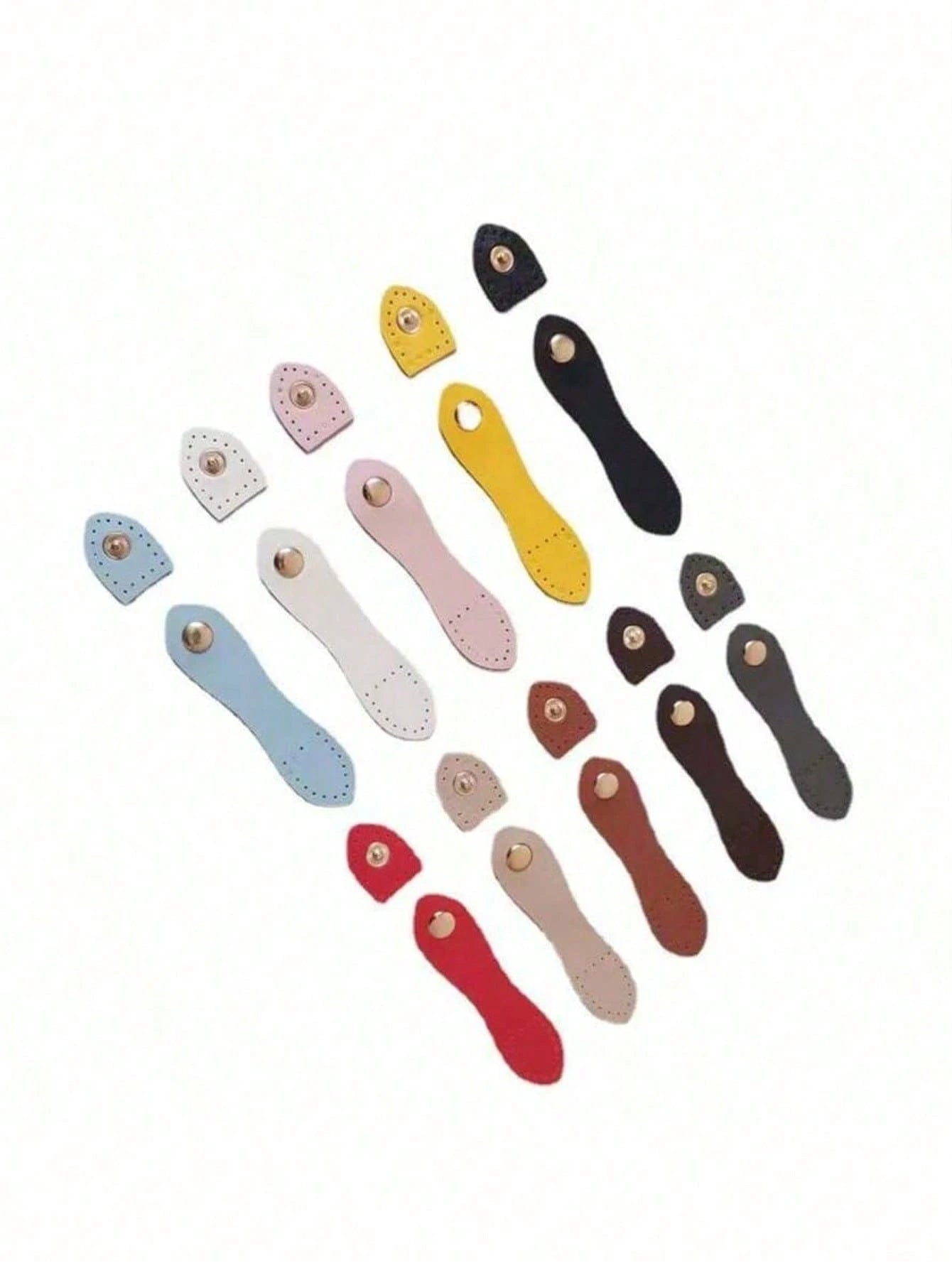 DIY Leather Craft Buttons, Folding Sewing Accessories, Crochet/Wallet/Handbag Making, Faux Leather Snap Fasteners With Multiple Color Buttons, Suitable For Handbags And Wallets, Metal Ring
