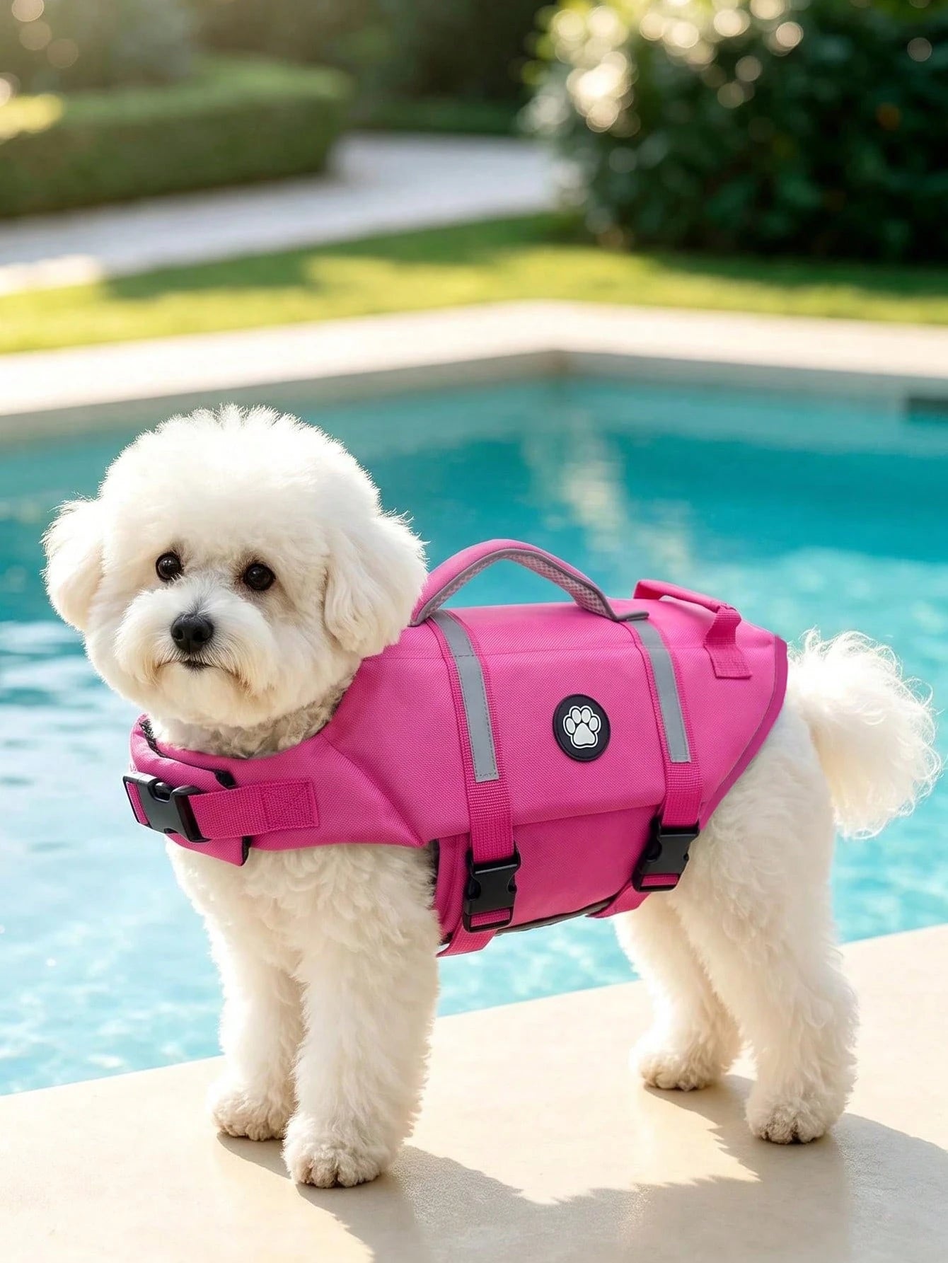Dog Life Jacket, Lightweight Adjustable Buoyancy Vest With Rescue Handle, High Visibility Reflective Design, Suitable For Small And Medium Dogs Swimming And Boating