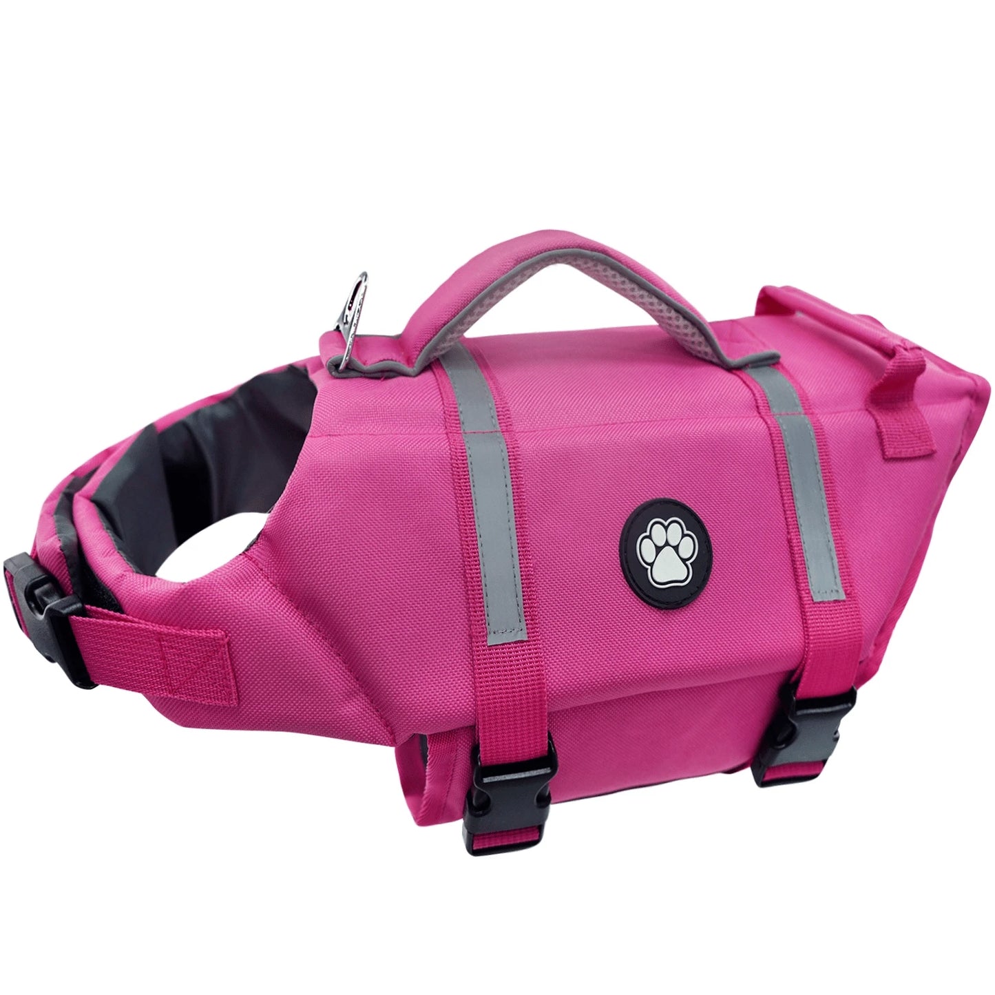 Dog Life Jacket, Lightweight Adjustable Buoyancy Vest With Rescue Handle, High Visibility Reflective Design, Suitable For Small And Medium Dogs Swimming And Boating