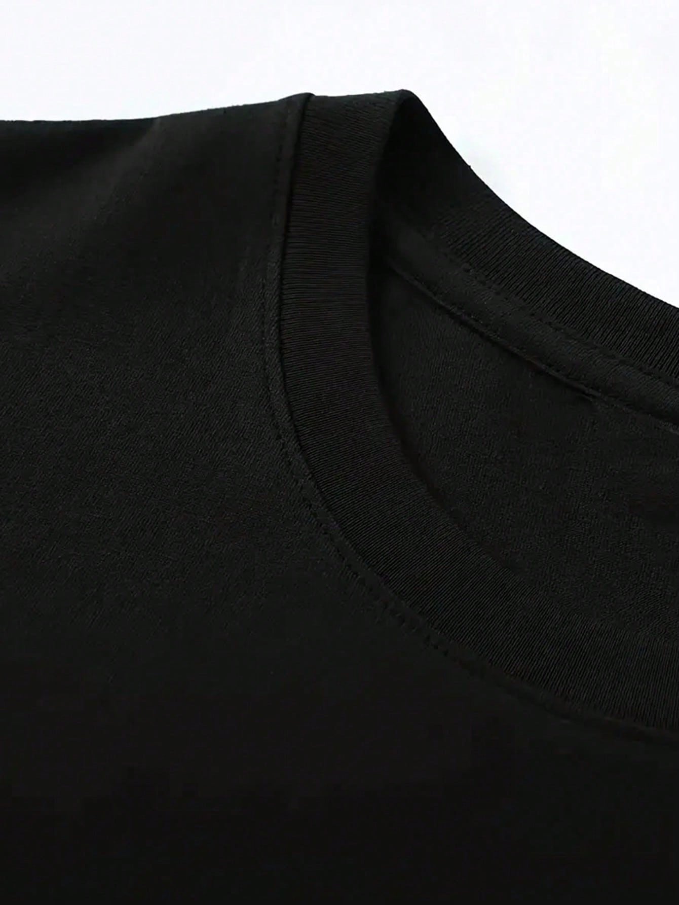 Double Sided Printing (220 Pieces Of Pure Cotton T-Shirts) Printing Casual Pure Cotton Printing Men's Summer Round Neck Short Sleeved Lining