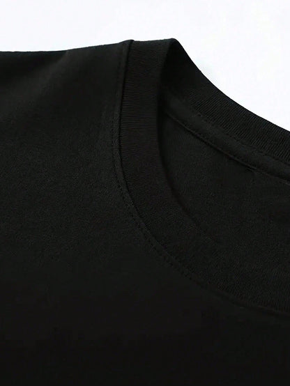 Double Sided Printing (220 Pieces Of Pure Cotton T-Shirts) Printing Casual Pure Cotton Printing Men's Summer Round Neck Short Sleeved Lining