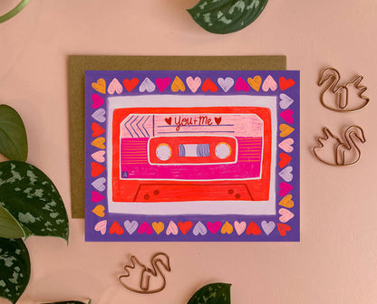 Dream Folk Studio - You + Me | Retro Mix Tape | Greeting Card