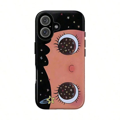 Dreamy INS Glittering Big Eyes Comic Girl Lovely Phone Case, Cute Kawaii Big Eye Anime Phone Case For IPhone 17 16 15 14 13 12 11 Pro Max X XS & SS Galaxy S21–S25 Plus Ultra, Kawaii Aesthetic Big Eyel