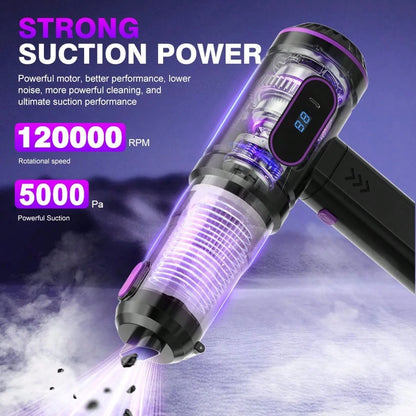 Dual-Battery Wireless USB Rechargeable Vacuum Cleaner For Car And Home, Powerful Portable Handheld Mini Vacuum For Floor Crevices, Includes Accessory Kit, Cleaning Brush, And Carpet Cleaner