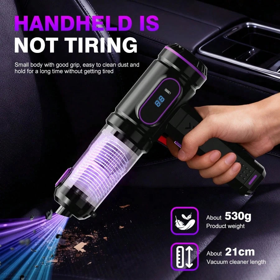 Dual-Battery Wireless USB Rechargeable Vacuum Cleaner For Car And Home, Powerful Portable Handheld Mini Vacuum For Floor Crevices, Includes Accessory Kit, Cleaning Brush, And Carpet Cleaner