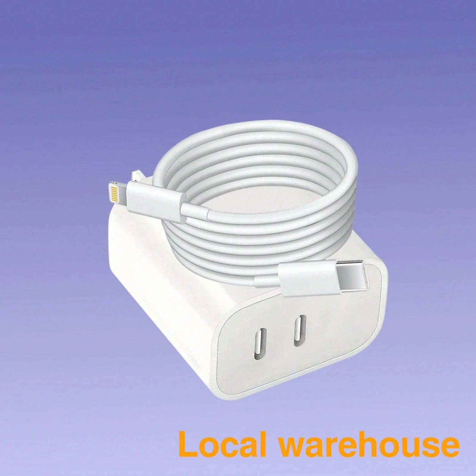 Dual USB-C Port Type C Charger Set: Fast Phone Charging With 4FT Type-C To Lightning Cable – Compatible With 14/13/12 Series| Local Warehouse Suitable For Multiple People Charging, Multiple Devices C
