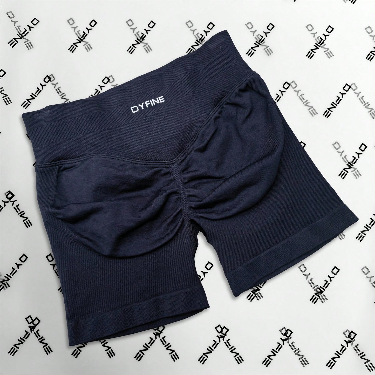 DYFINE Women's Seamless Elastic Butt Lifting Shaping Yoga Fitness Gym Running Sports Shorts