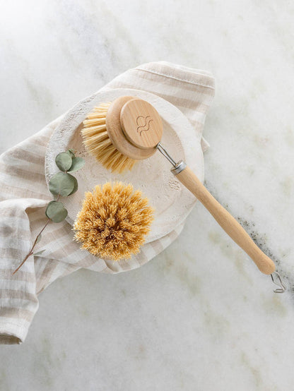 Earth Ahead - Sisal Bamboo Dish Brush with Replaceable Head – Wide Design