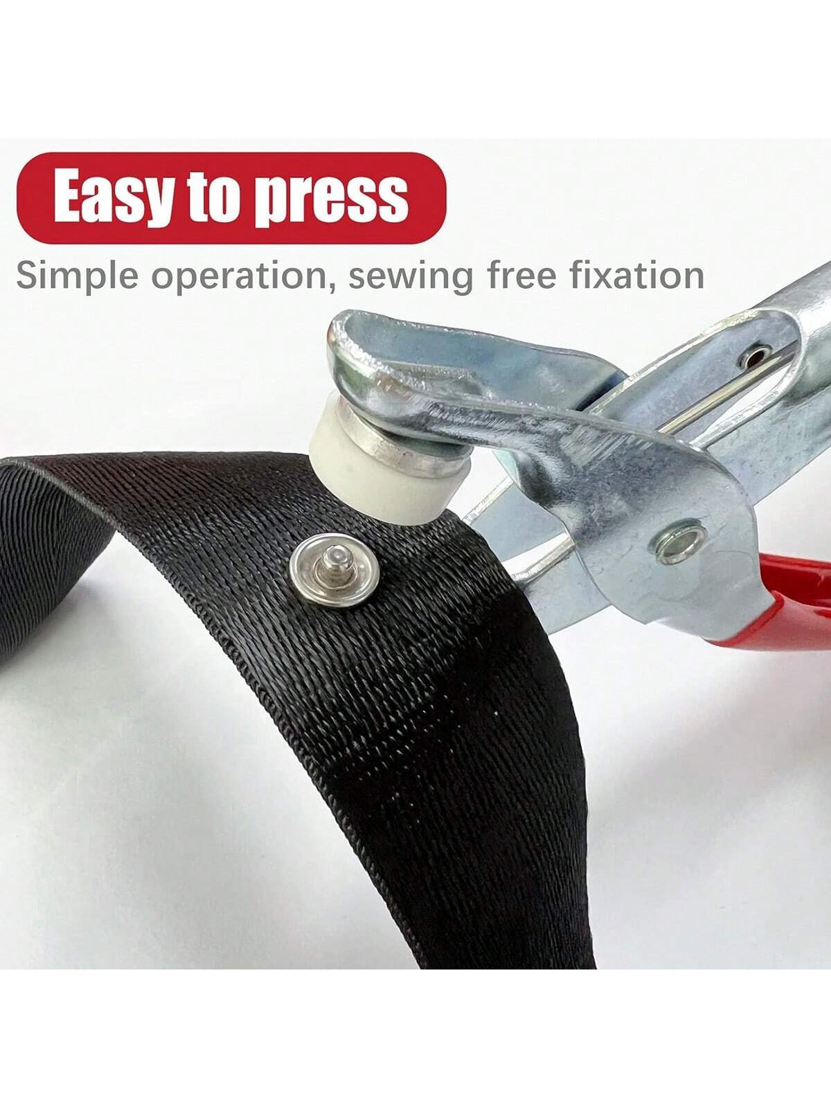 EDCUEBE7 400/800pcs Metal Snap Fasteners, 100/200 Sets Pliers Tools For Five-Claw Fasteners With Box, Fastener Clips Plier Tool For Clothes Leather Handmade Sewing