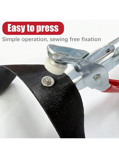 EDCUEBE7 400/800pcs Metal Snap Fasteners, 100/200 Sets Pliers Tools For Five-Claw Fasteners With Box, Fastener Clips Plier Tool For Clothes Leather Handmade Sewing