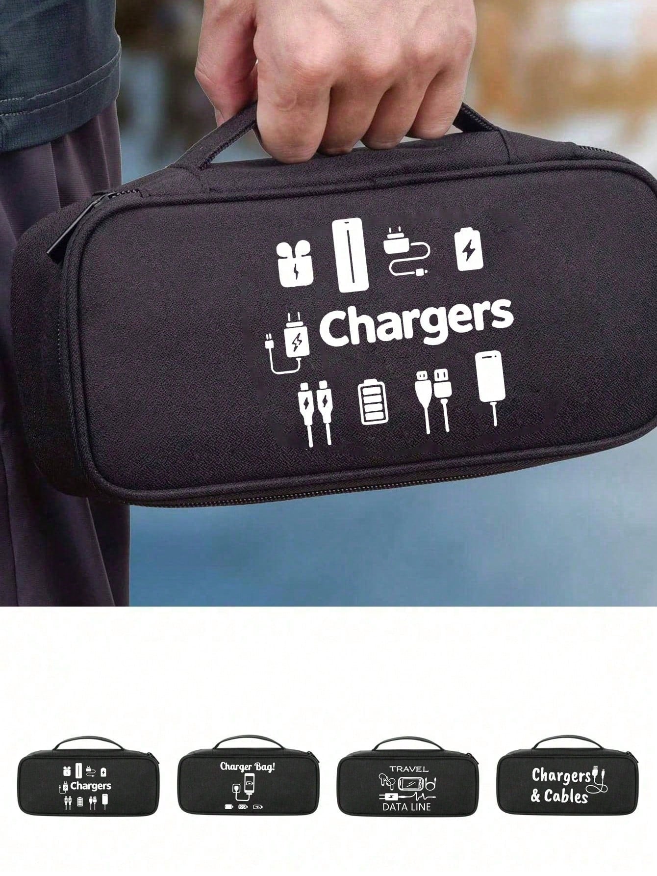 Electronic Product Organizer Bag – Multi-Compartment Digital Storage Pouch With Zipper, Portable Electronic Accessories Organizer, Can Store Charging Cables, Portable Hard Drives And Power Banks – Ide