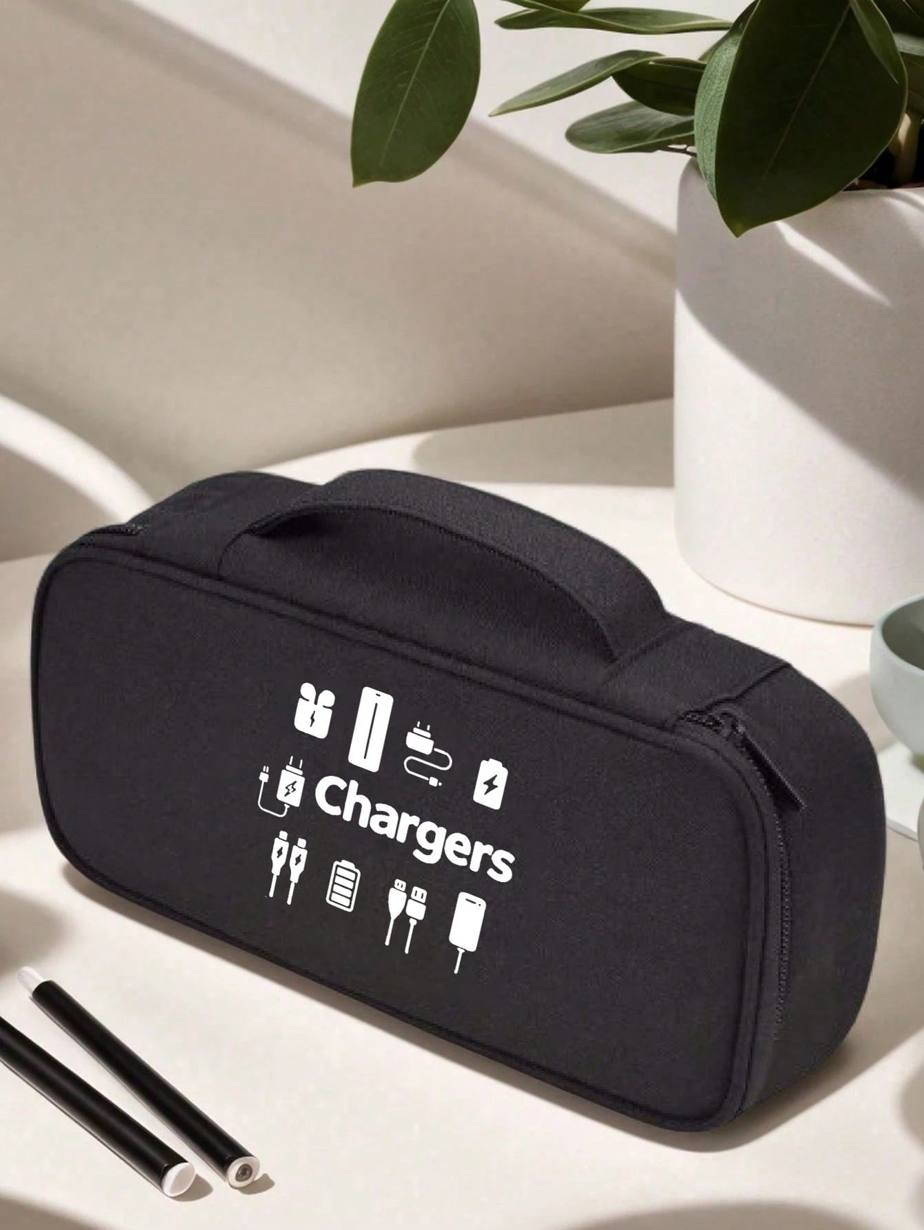 Electronic Product Organizer Bag – Multi-Compartment Digital Storage Pouch With Zipper, Portable Electronic Accessories Organizer, Can Store Charging Cables, Portable Hard Drives And Power Banks – Ide