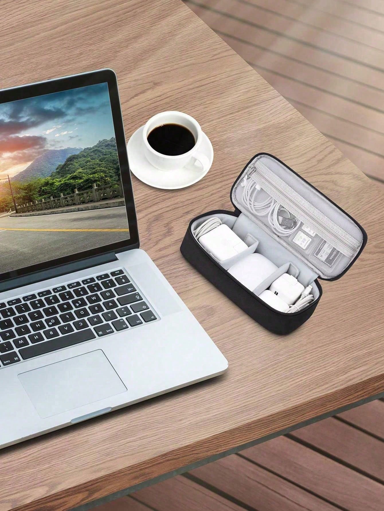 Electronic Product Organizer Bag – Multi-Compartment Digital Storage Pouch With Zipper, Portable Electronic Accessories Organizer, Can Store Charging Cables, Portable Hard Drives And Power Banks – Ide