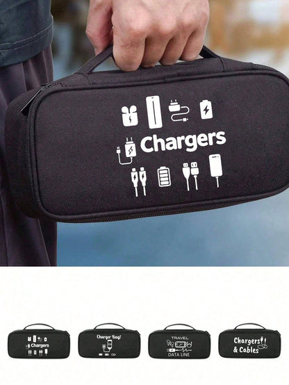 Electronic Product Organizer Bag – Multi-Compartment Digital Storage Pouch With Zipper, Portable Electronic Accessories Organizer, Can Store Charging Cables, Portable Hard Drives And Power Banks – Ide