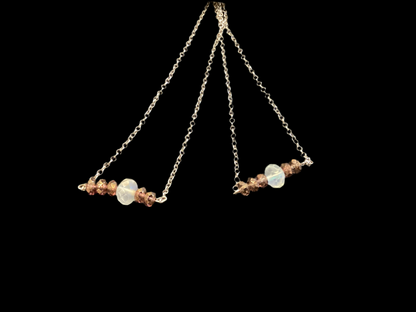 Elegance brass bead earrings