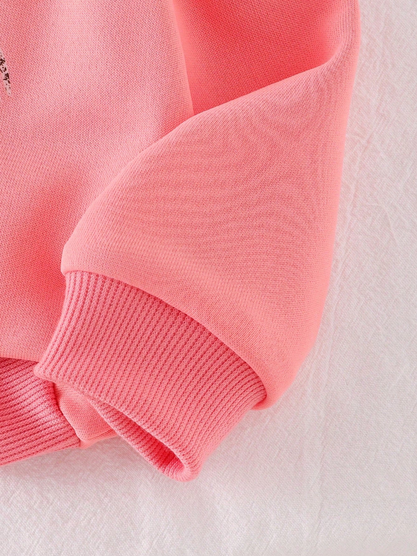 Elladie kids 3pcs Baby/Toddler Heart Print Sweatshirt Set,Light Pink,Autumn,Cute Modest,Vacation,Back-To-School Knitted Round Neck Top And Pants Fashionable Outfit