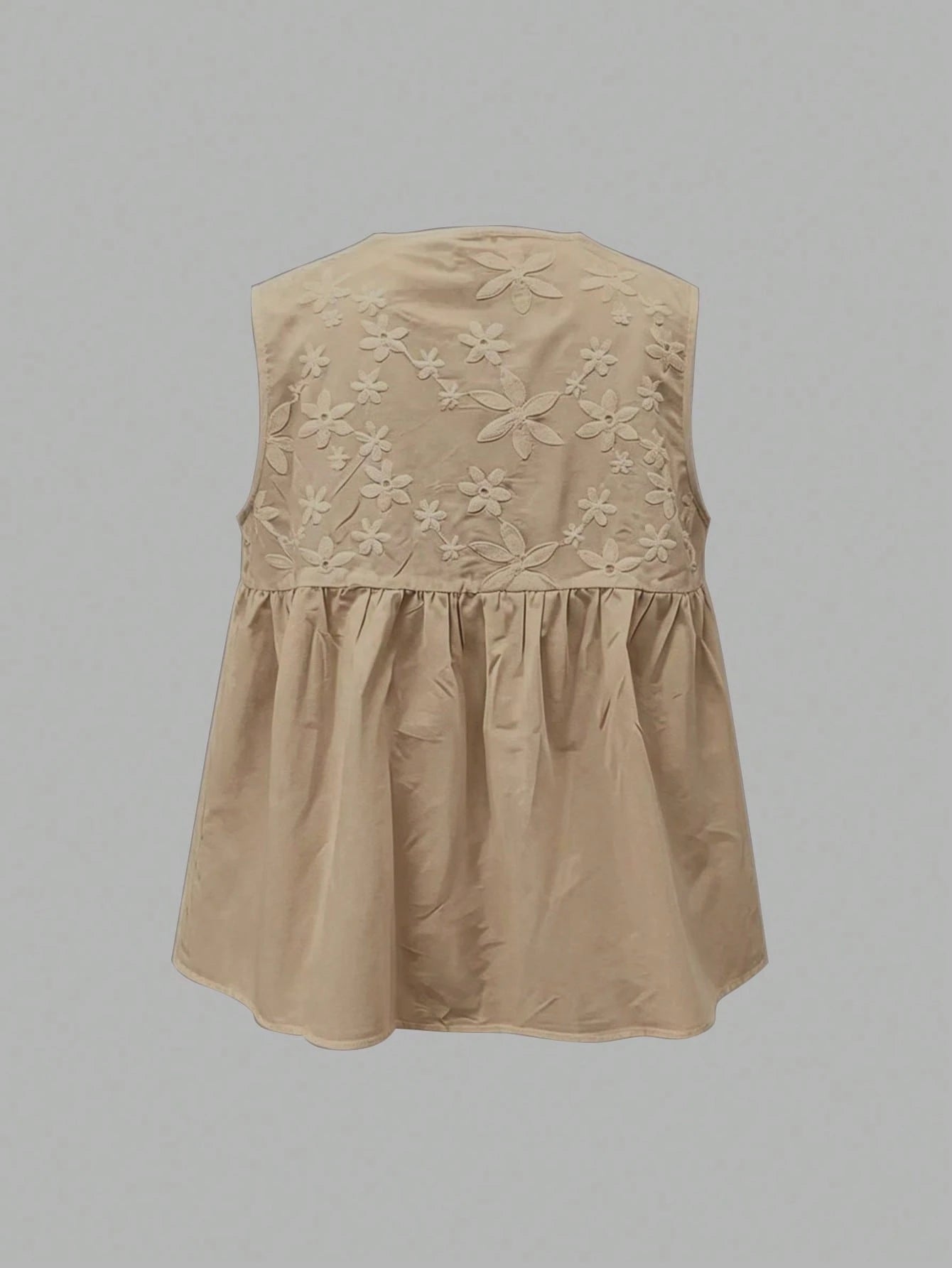 EMERY ROSE Plus Size Summer Casual Floral Decor Notched Neck Camisole