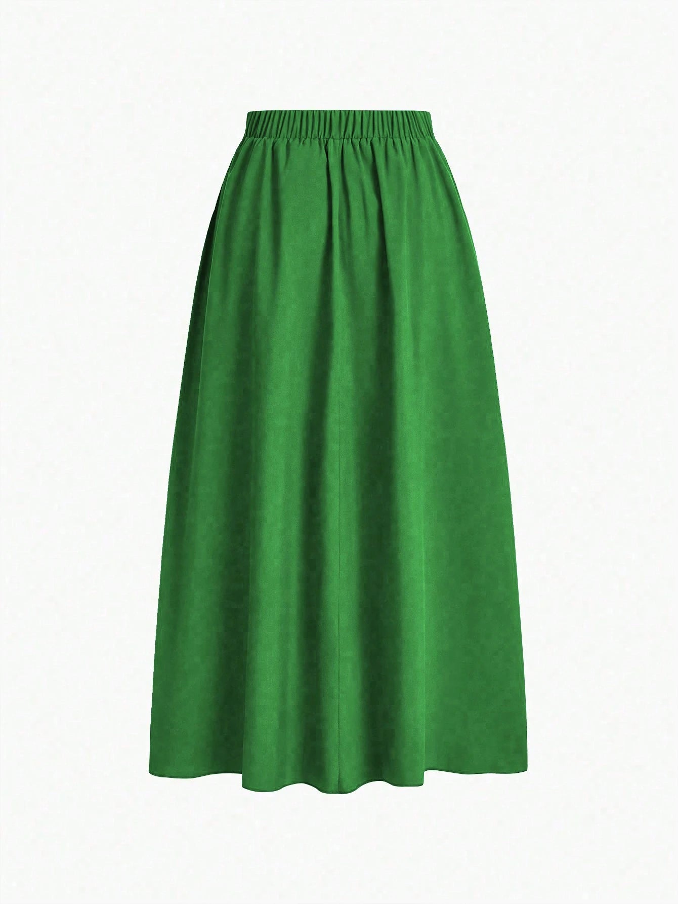 EMERY ROSE Spring/Summer Casual Solid Color Long Skirt
