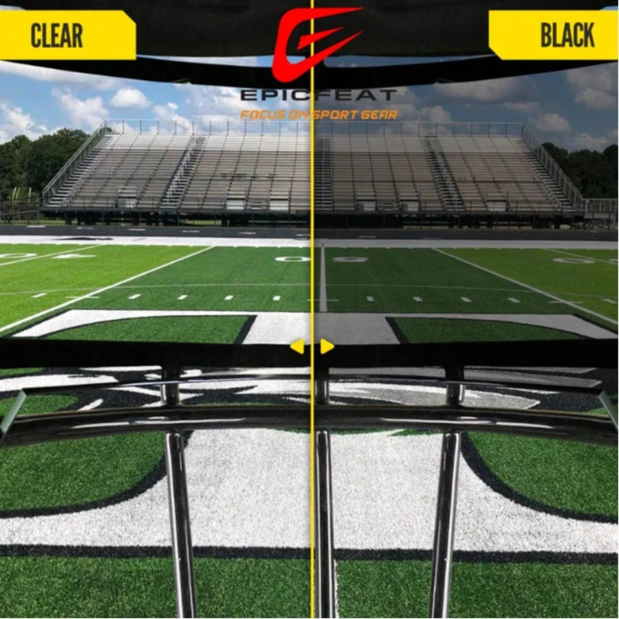 EPICFEAT Football Face Mask With Transparent Anti-Fog Sun Shield- Professional Football Face Mask- Anti-Fog And UV Protection- Suitable For Teenagers And Adults