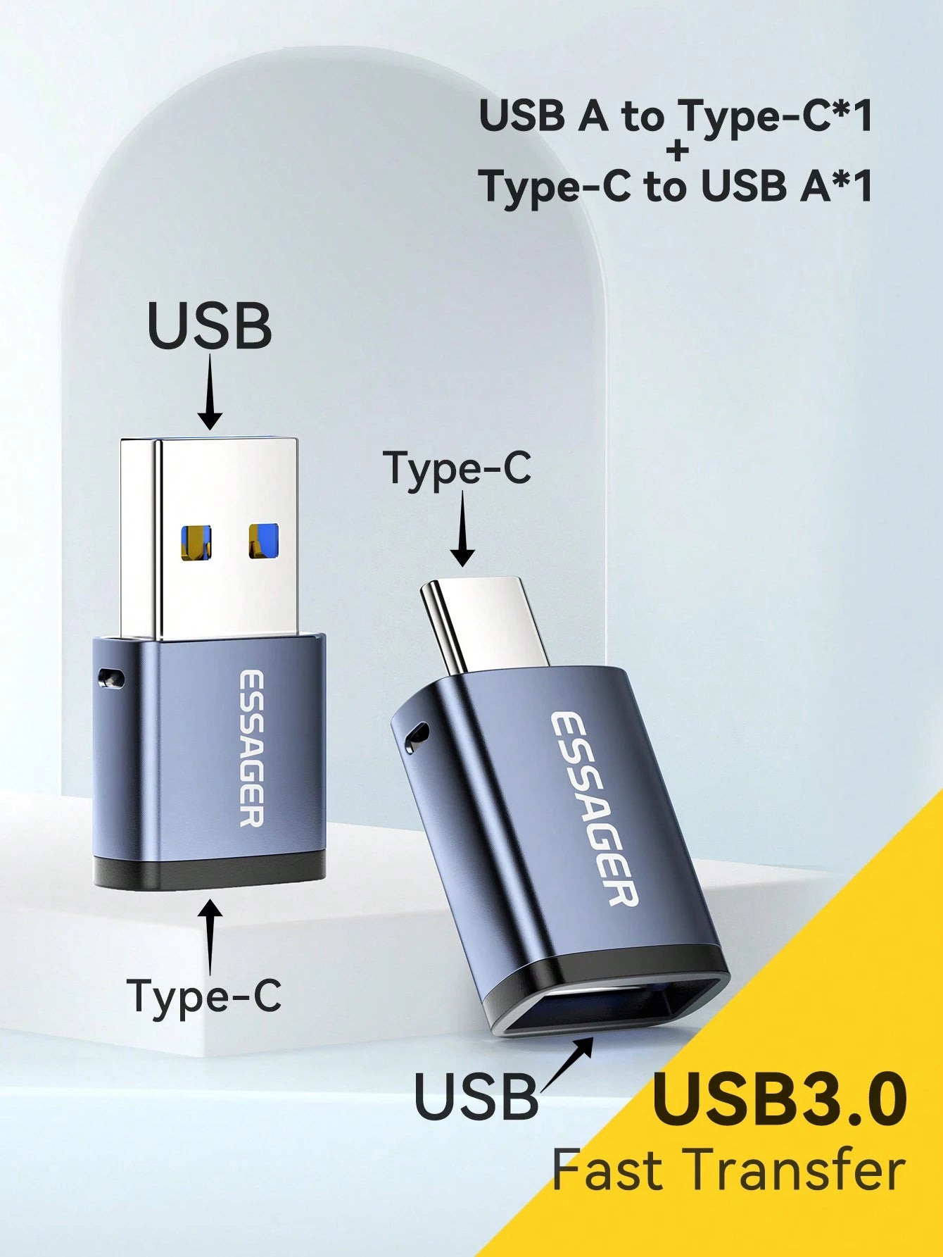 Essager 1 Set USB Type C OTG Adapter Type-C USB-C Male To USB 3.0 Female Converter For USBC OTG Connector
