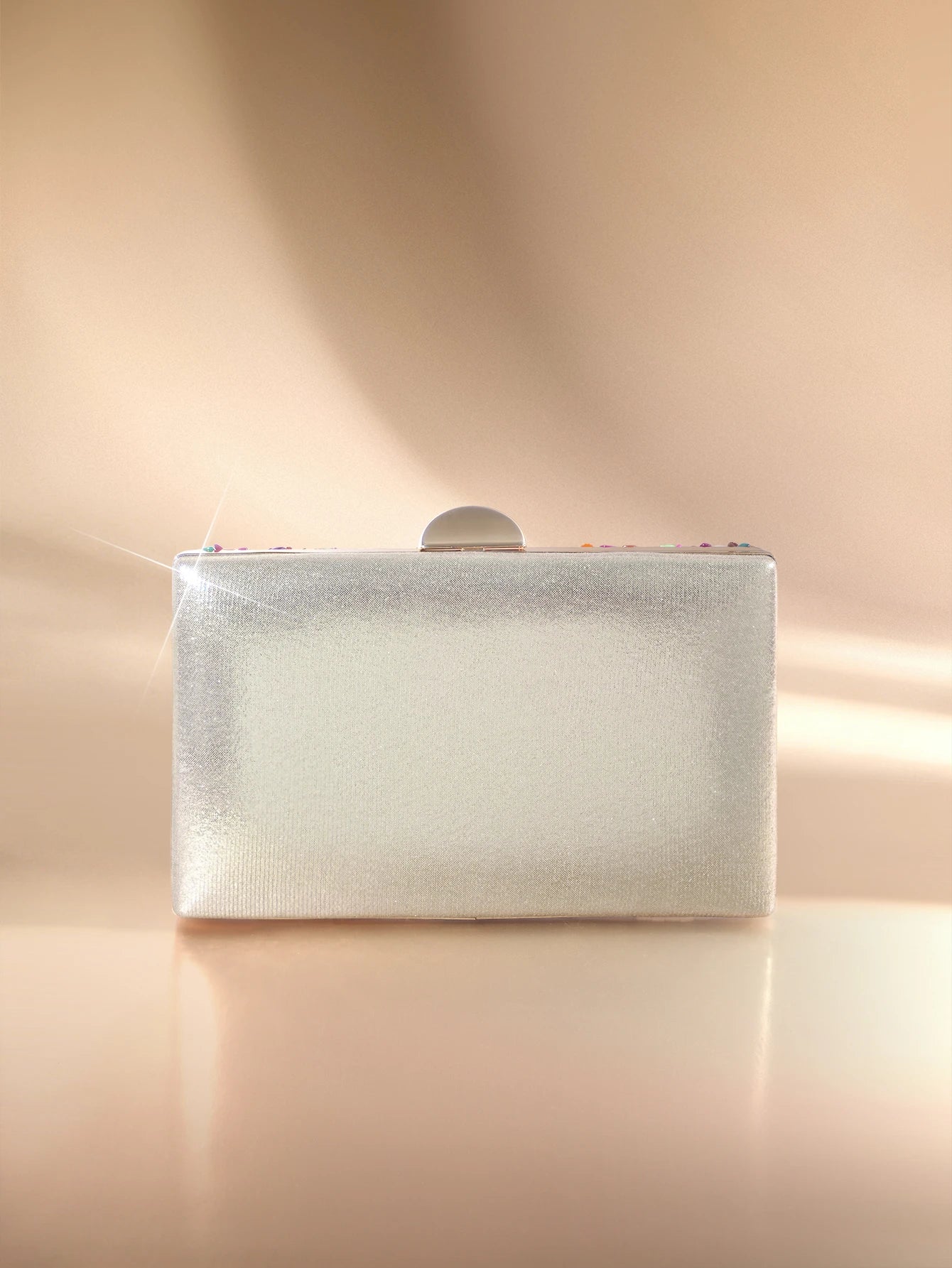 Etoivie Mini Multicolor Stone Clutch Bag With Gold Chain, Lightweight Handbag Perfect For Parties, Weddings, Graduations