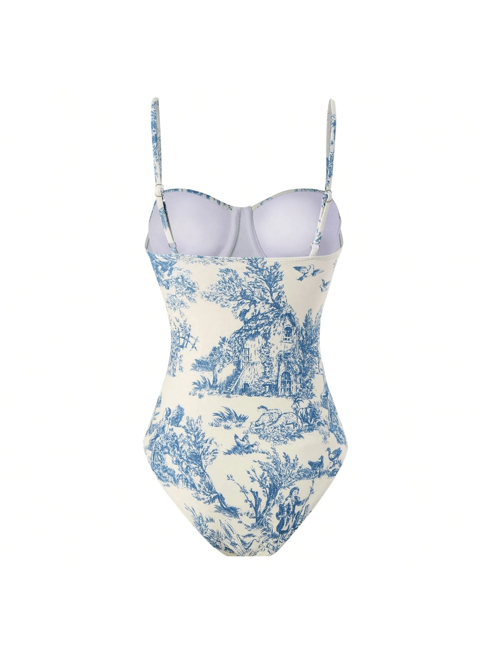 European & American Style Conservative Tummy Control Flattering Swimsuit, Vintage French Style One-Piece Swimwear With Skirt, Fits All Sizes Summer Vacation Beach