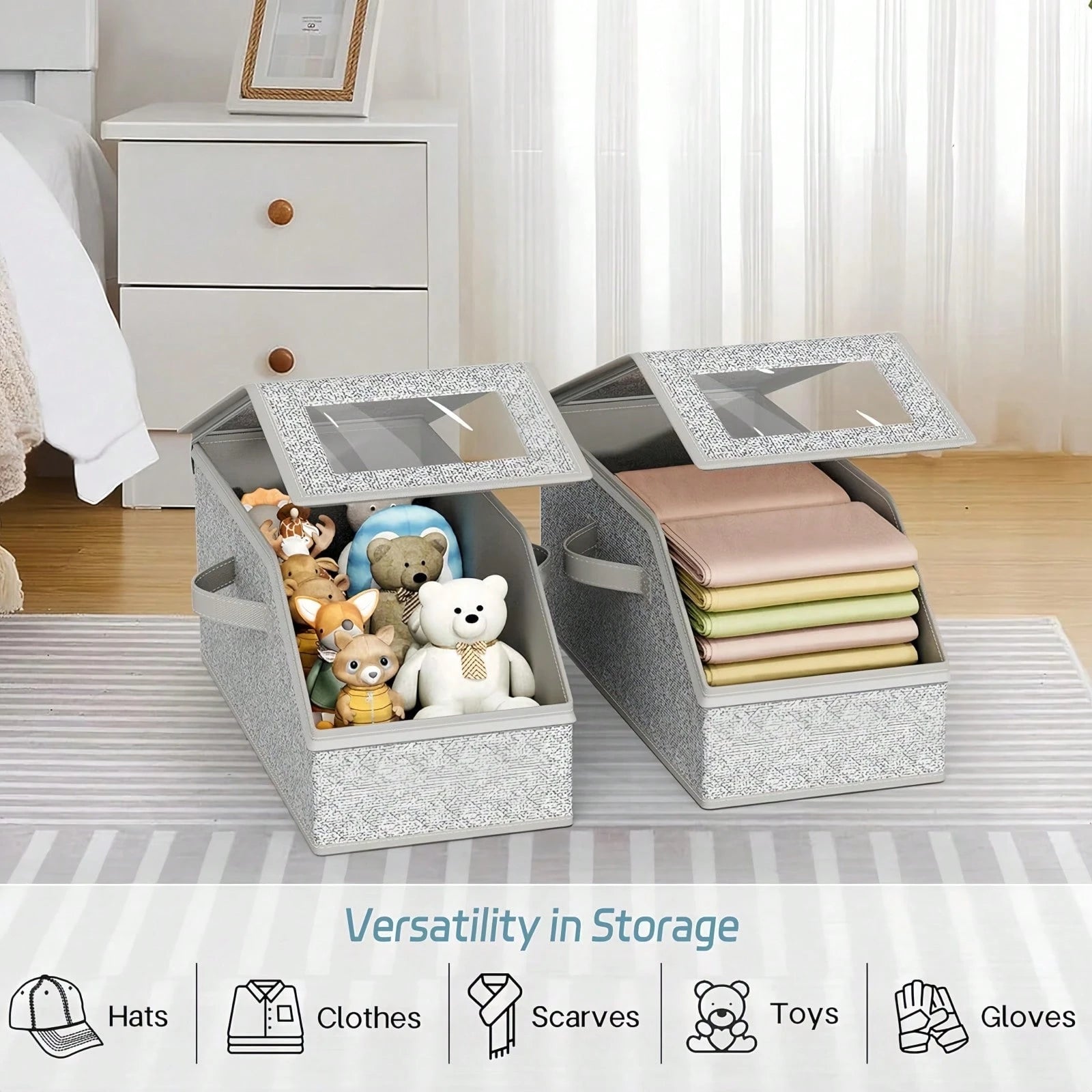 Extra Large Baseball Hat Organizer – Dustproof Hat Storage For Baseball Caps, Foldable Hat Box Organizer With Clear Window, Holds 12–24 Hats For Closet Or Travel, Perfect For Seasonal Storage And Disp