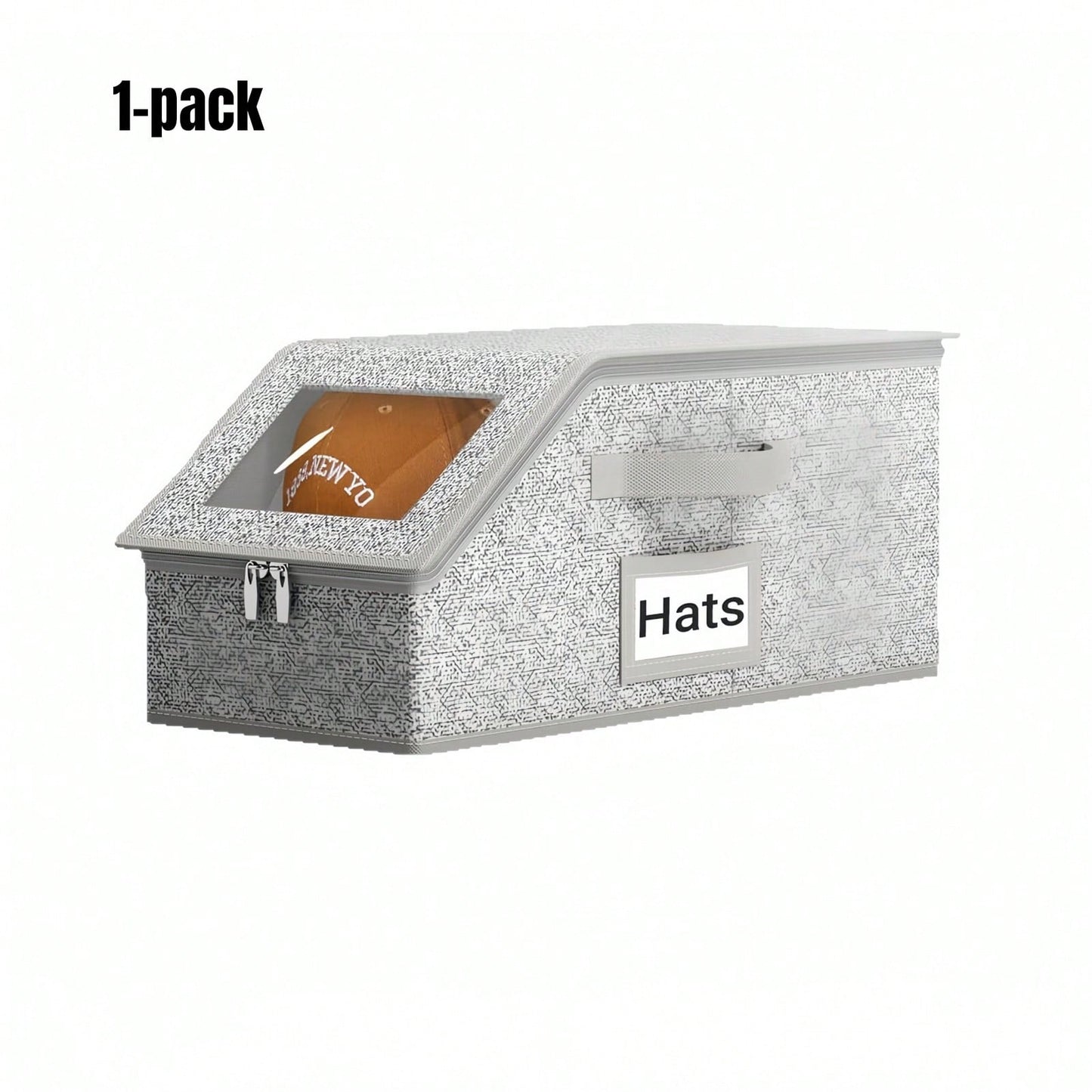 Extra Large Baseball Hat Organizer – Dustproof Hat Storage For Baseball Caps, Foldable Hat Box Organizer With Clear Window, Holds 12–24 Hats For Closet Or Travel, Perfect For Seasonal Storage And Disp