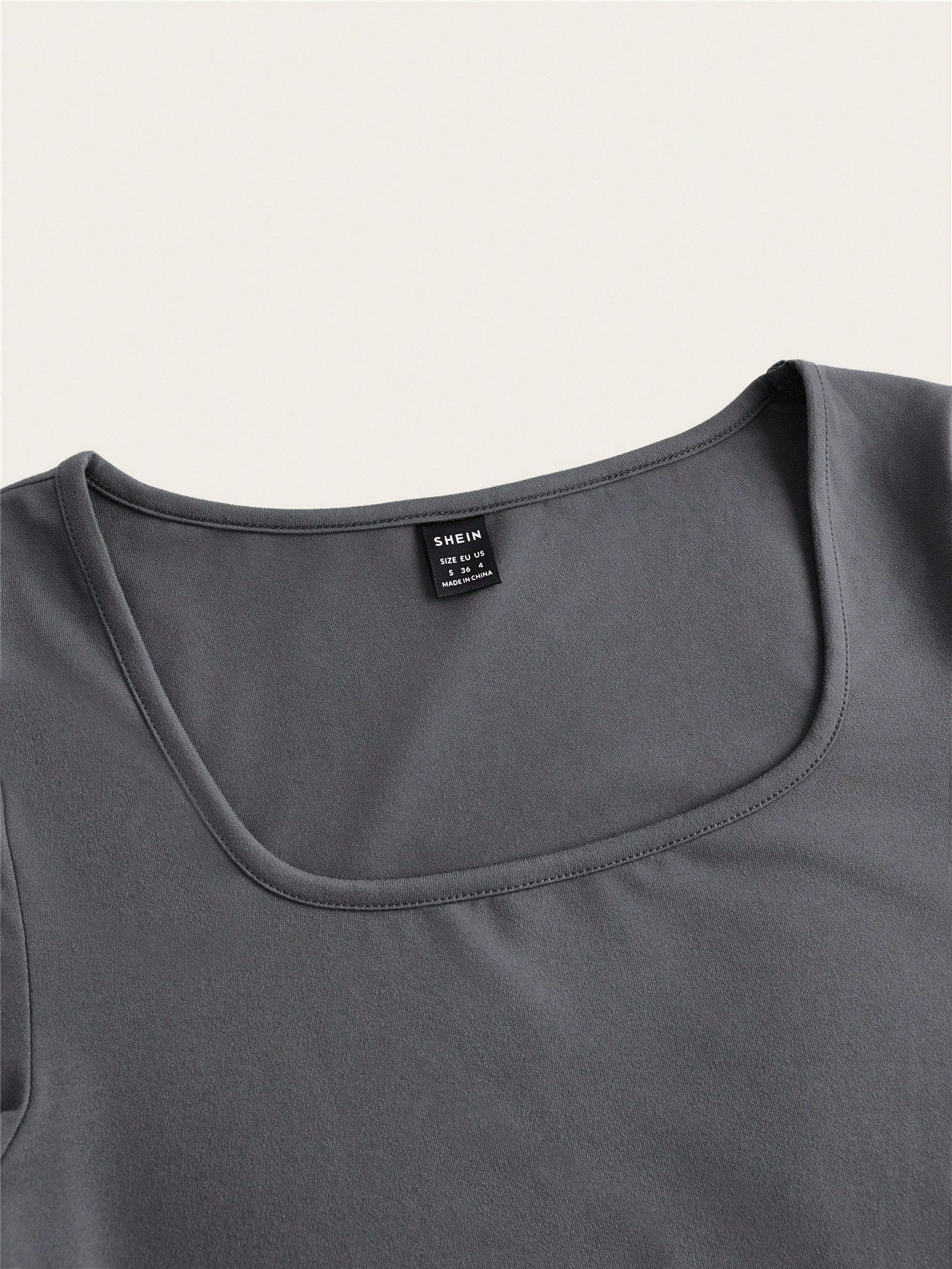EZwear 3pcs Square Neck Short Sleeve Cropped Casual T-Shirt For Women, Summer Suitable For Going Out