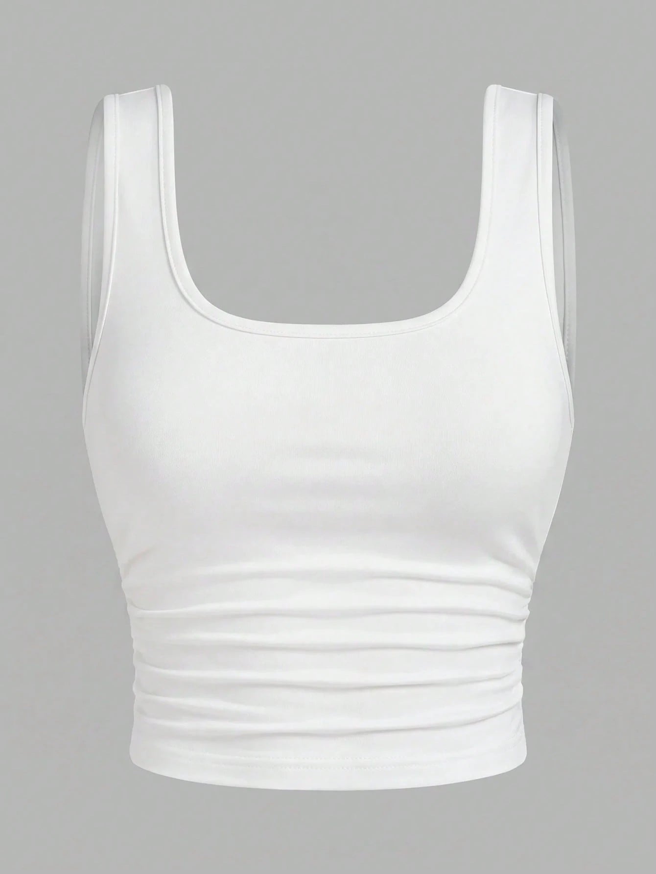 EZwear 4pcs/Set Plus Size Black Pastel Pink Grey White Casual Smart Casual Short Tank Top,Summer,Mother Day None, Gym