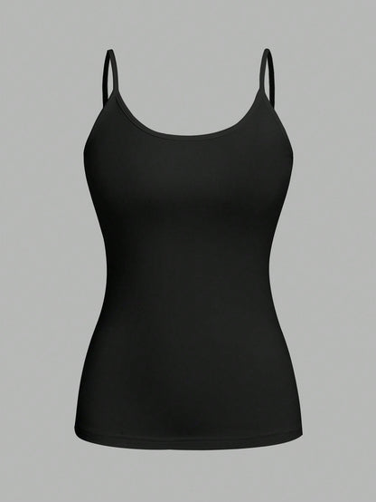 EZwear 4pcs/Set Plus Size Women Casual Cami Tops, Suitable For Summer Back To School